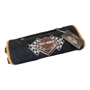 NWOT Harley Davidson Nylon/Fleece Travel Blanket, Cover, Tarp W Grommets 57"x54"